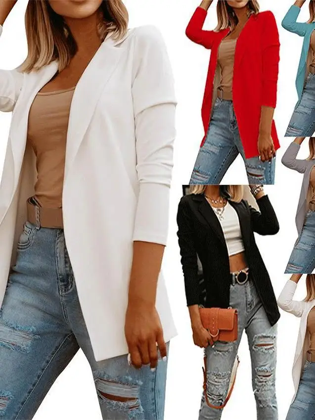 Повседневный приталенный однотонный женский костюм: модная деловая одежда для женщин, полиэстер, длинный рукав, вышитый жакет
Повседневный приталенный однотонный женский костюм: модная деловая одежда для женщин, полиэстер, длинный рукав, вышитый жакет