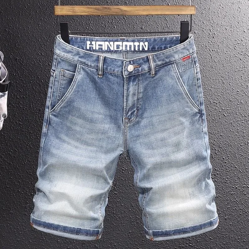 Summer New Fashion Trendy American Straight Leg Stretch Blue Denim Shorts Men's Casual Loose Sporty High Quality Denim Shorts
Summer New Fashion Trendy American Straight Leg Stretch Blue Denim Shorts Men's Casual Loose Sporty High Quality Denim Shorts