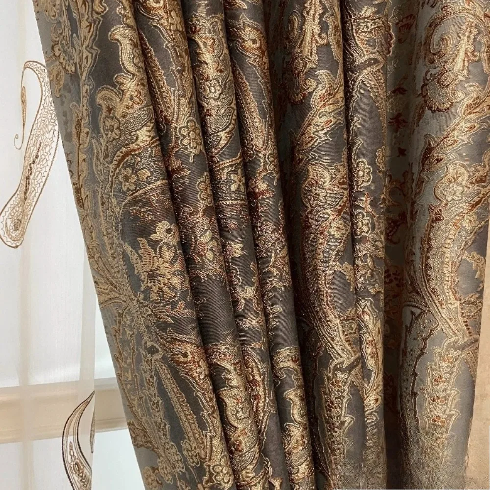 European Embroidered Jacquard Drapes for Villa Living Bedroom Curtains Blackout Vintage Palace Style Velvet
European Embroidered Jacquard Drapes for Villa Living Bedroom Curtains Blackout Vintage Palace Style Velvet