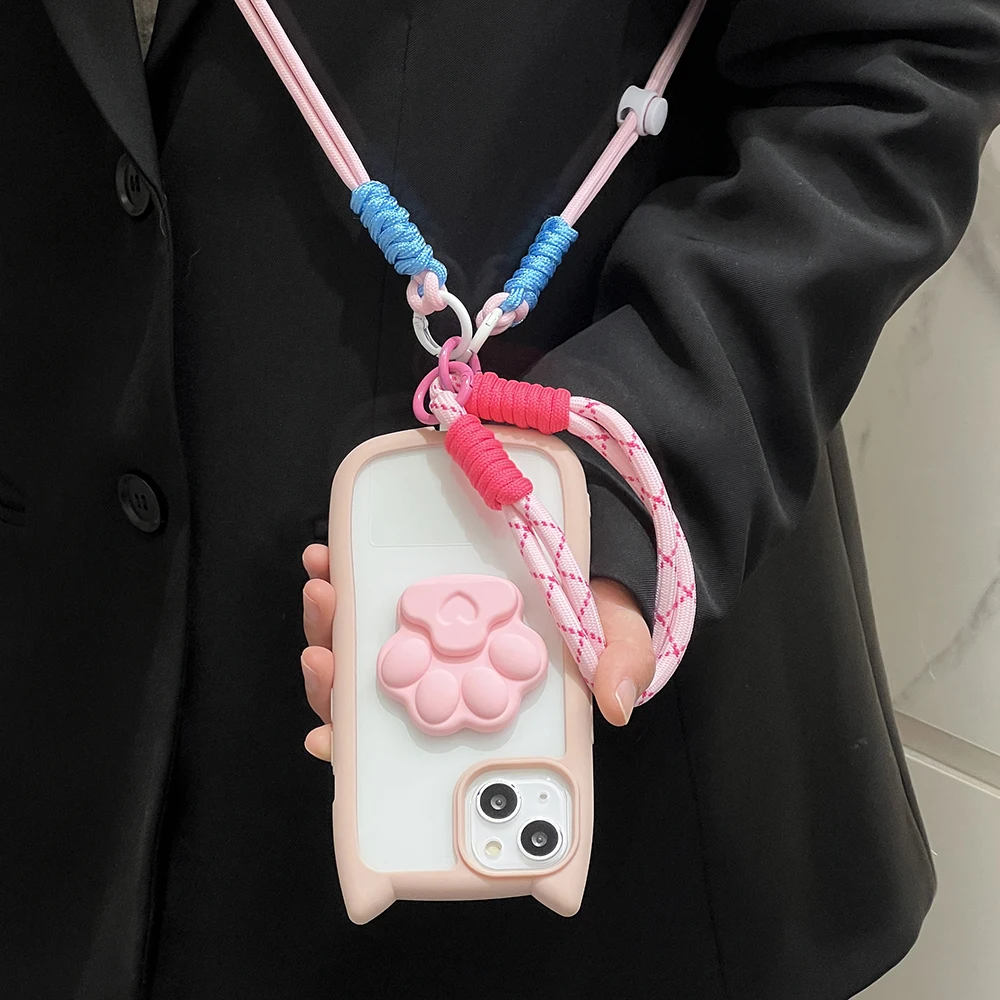 Crossbody Strap Lanyard Soft Cute Cat Claw Phone Case For iPhone 16 15 14 12 11 13 Pro Max 14 Plus XR Necklace Wrist Strap Cover
Crossbody Strap Lanyard Soft Cute Cat Claw Phone Case For iPhone 16 15 14 12 11 13 Pro Max 14 Plus XR Necklace Wrist Strap Cover