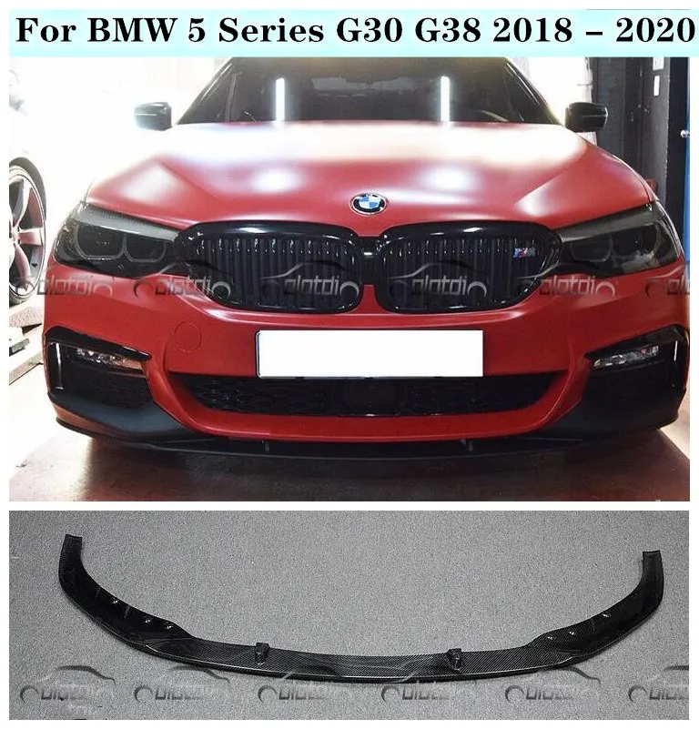 High Quality ABS Black & Carbon Fiber Bumper Front Lip Splitters Protector Cover Fits For BMW 5 Series G30 G38 2018 2019 2020
High Quality ABS Black & Carbon Fiber Bumper Front Lip Splitters Protector Cover Fits For BMW 5 Series G30 G38 2018 2019 2020
