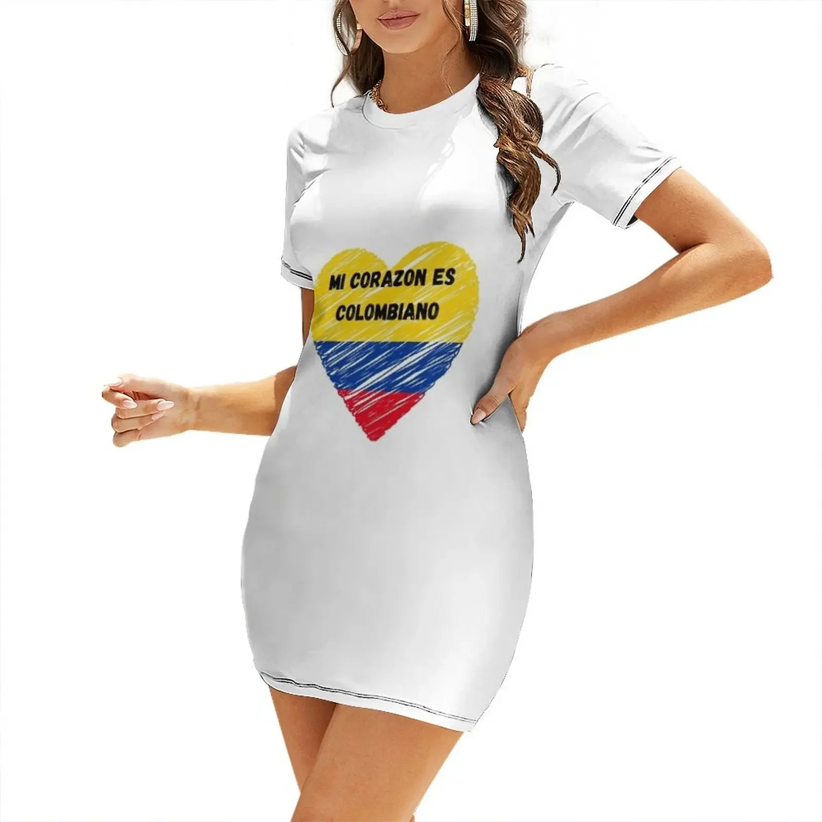 My heart is colombian Short-Sleeved Dress evening dresses women dress for women
My heart is colombian Short-Sleeved Dress evening dresses women dress for women