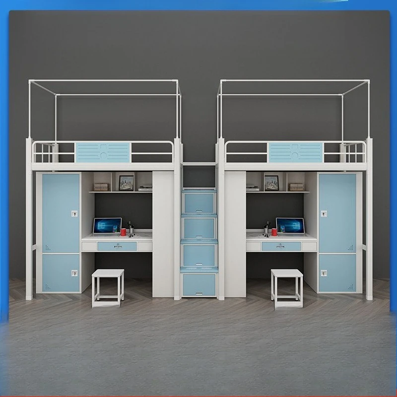 School Dormitory Apartment Bed Stairs Conjoined Profile Bed Steel Wood Spread Table Double High and Low Bed
School Dormitory Apartment Bed Stairs Conjoined Profile Bed Steel Wood Spread Table Double High and Low Bed