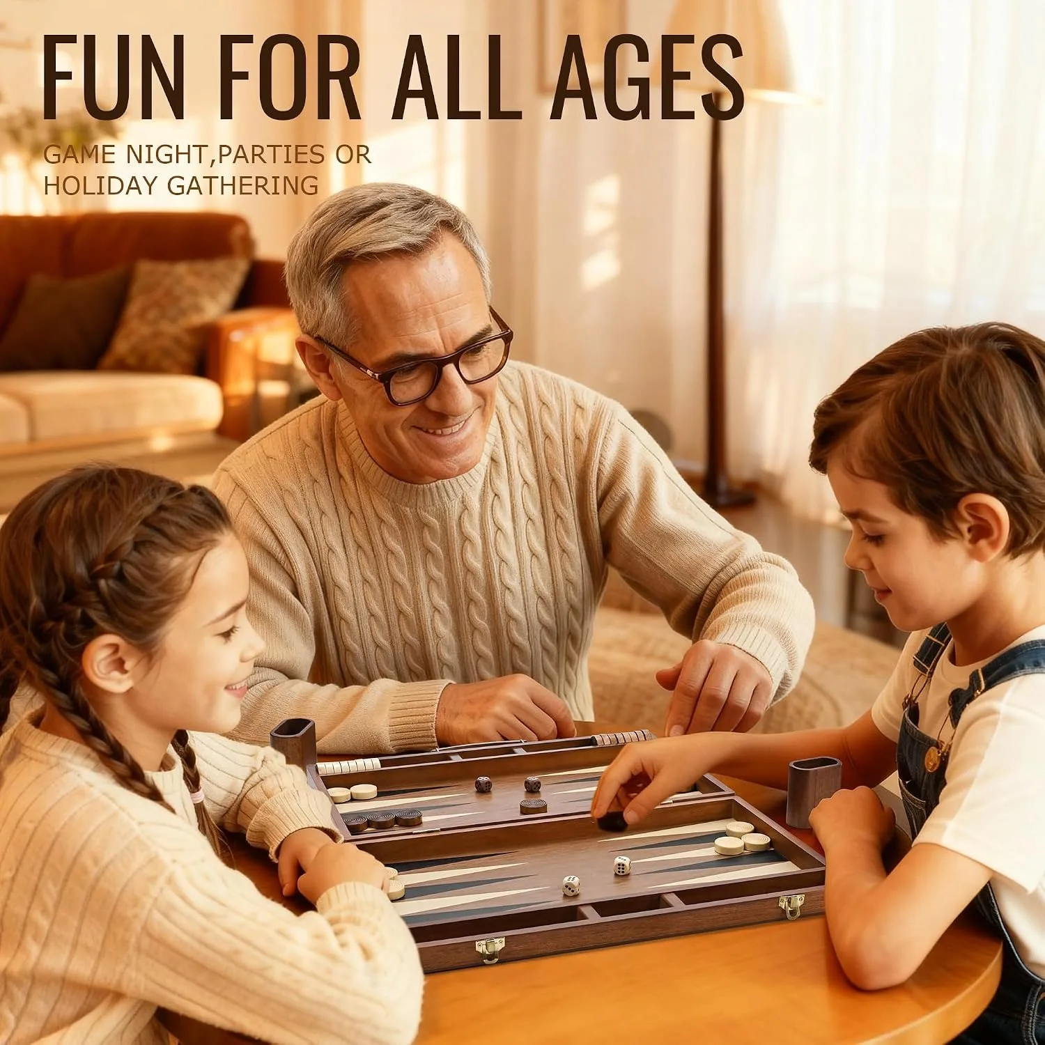 Portable Wood Backgammon Set for Travel - Includes Wooden Playing Pieces And Accessories Suitable for Adults And Kids
Portable Wood Backgammon Set for Travel - Includes Wooden Playing Pieces And Accessories Suitable for Adults And Kids