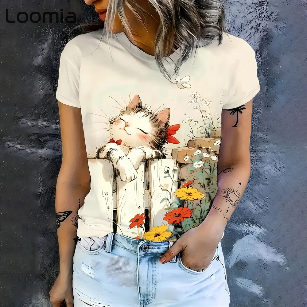 Plus Size New Harajuku Streets Short Sleeve Tee Women Cat Print Woman Clothing Fashion Graphic T Shirts O-Neck Female Clothing
Plus Size New Harajuku Streets Short Sleeve Tee Women Cat Print Woman Clothing Fashion Graphic T Shirts O-Neck Female Clothing