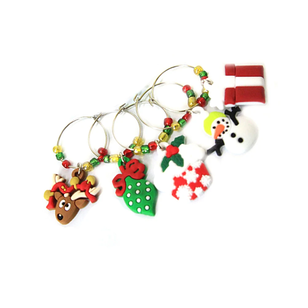 6 Pcs Christmas Themed PVC and Silicone Glass Charms Glass Goblet Charms Rings Wire Hoops Drink Markers Party Favors Suppli
6 Pcs Christmas Themed PVC and Silicone Glass Charms Glass Goblet Charms Rings Wire Hoops Drink Markers Party Favors Suppli