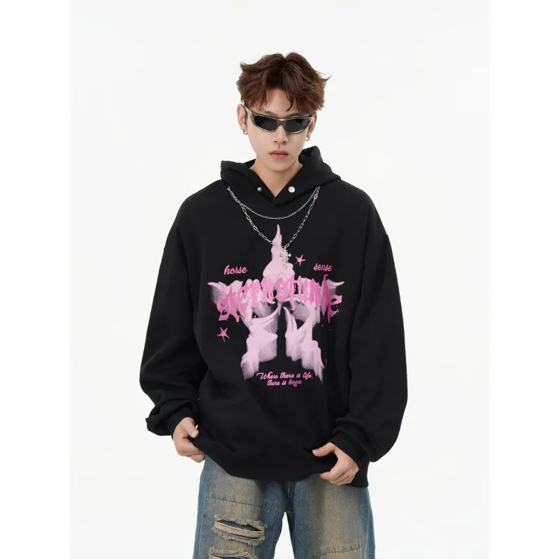 American Street Style Pattern Printed Hooded Sweater Men's and Women's Autumn and Winter Casual Fashion Couple's Coat
American Street Style Pattern Printed Hooded Sweater Men's and Women's Autumn and Winter Casual Fashion Couple's Coat