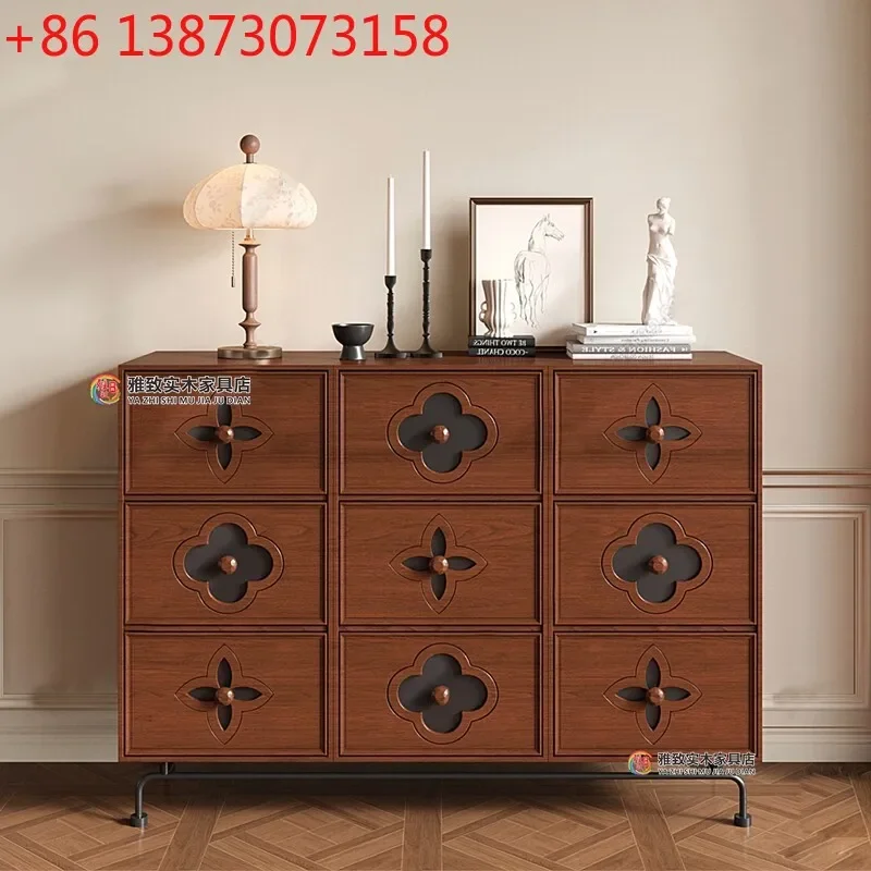 Medieval French retro solid wood bedroom 9 grid living room wall locker
Medieval French retro solid wood bedroom 9 grid living room wall locker