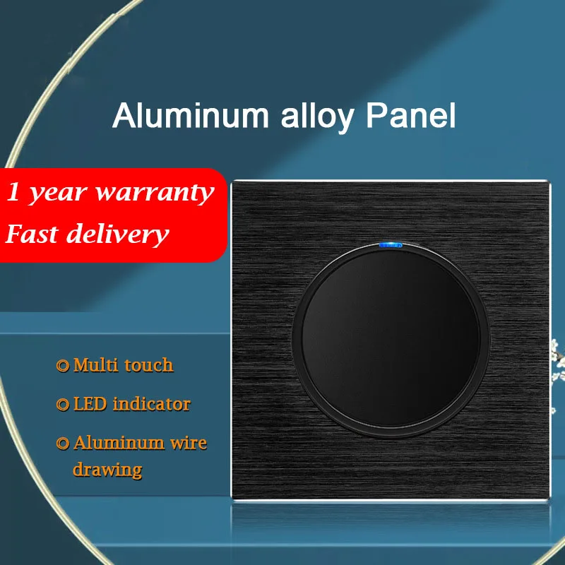 Household Black Aluminum Alloy Panel Light Switche 1/2/3/4 Gang 1/2 Way Wall Lamp Switch Socket AC 90V-250V
Household Black Aluminum Alloy Panel Light Switche 1/2/3/4 Gang 1/2 Way Wall Lamp Switch Socket AC 90V-250V