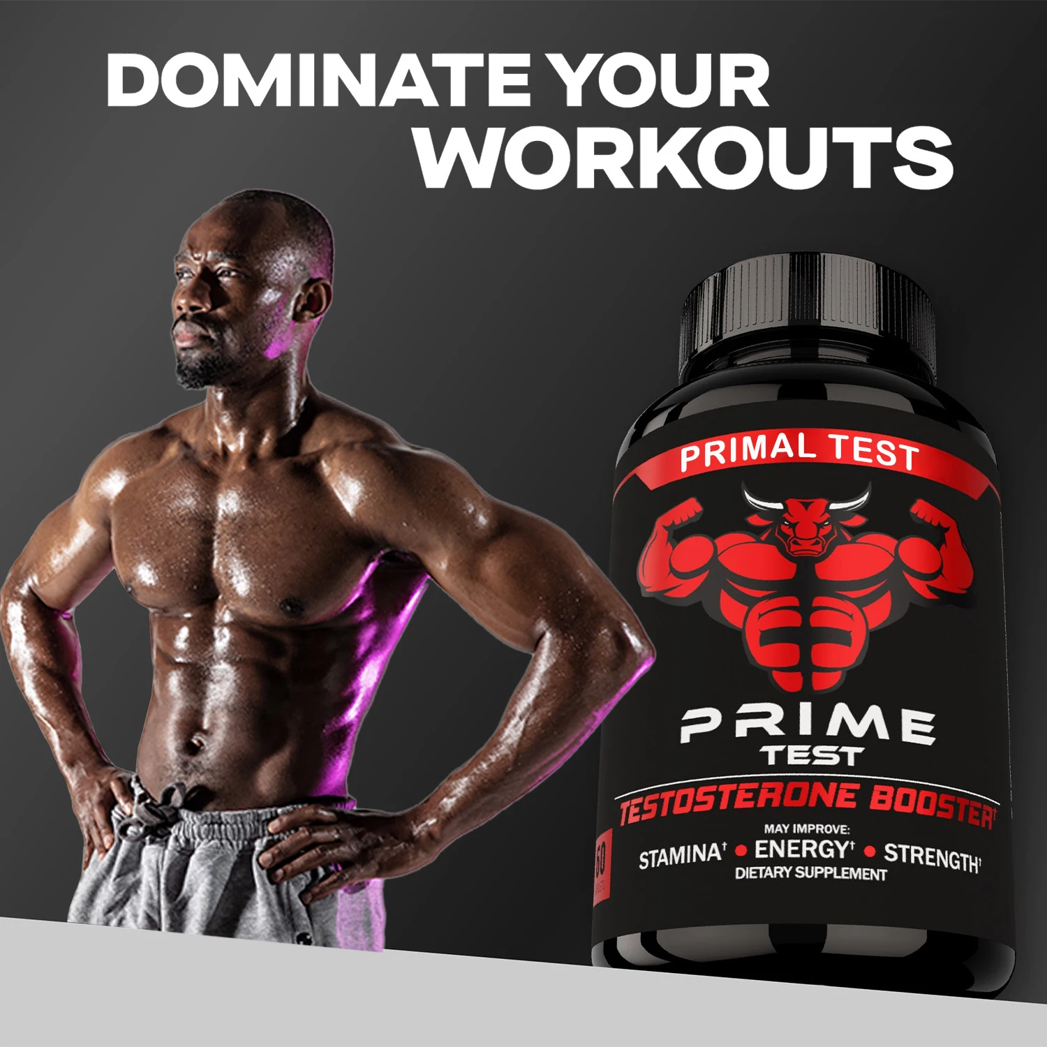 Primal Test Men's Testosterone Booster Male Workout Supplement for Energy, Stamina, Endurance & Strength Booster, 60 Capsules
Primal Test Men's Testosterone Booster Male Workout Supplement for Energy, Stamina, Endurance & Strength Booster, 60 Capsules