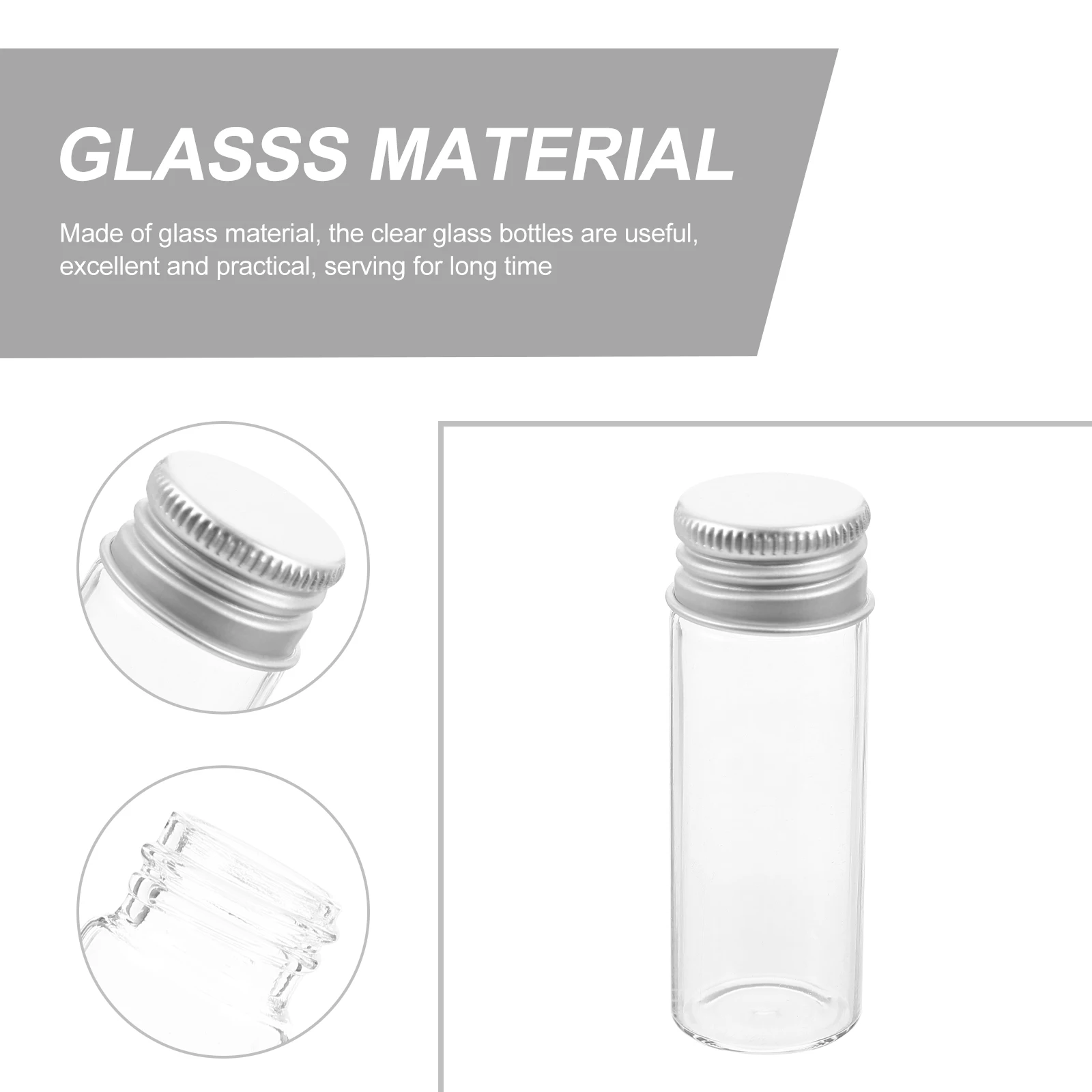 20Pcs Glass Bottles Clear Small Reusable Storage Jars Leak-Proof Lids Multipurpose Glass Containers for Candy Tea
20Pcs Glass Bottles Clear Small Reusable Storage Jars Leak-Proof Lids Multipurpose Glass Containers for Candy Tea