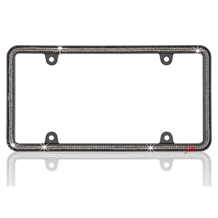 500 Super Bling Grey Glass Crystals Black Metal License Plate Frame+Free Caps Grey
500 Super Bling Grey Glass Crystals Black Metal License Plate Frame+Free Caps Grey