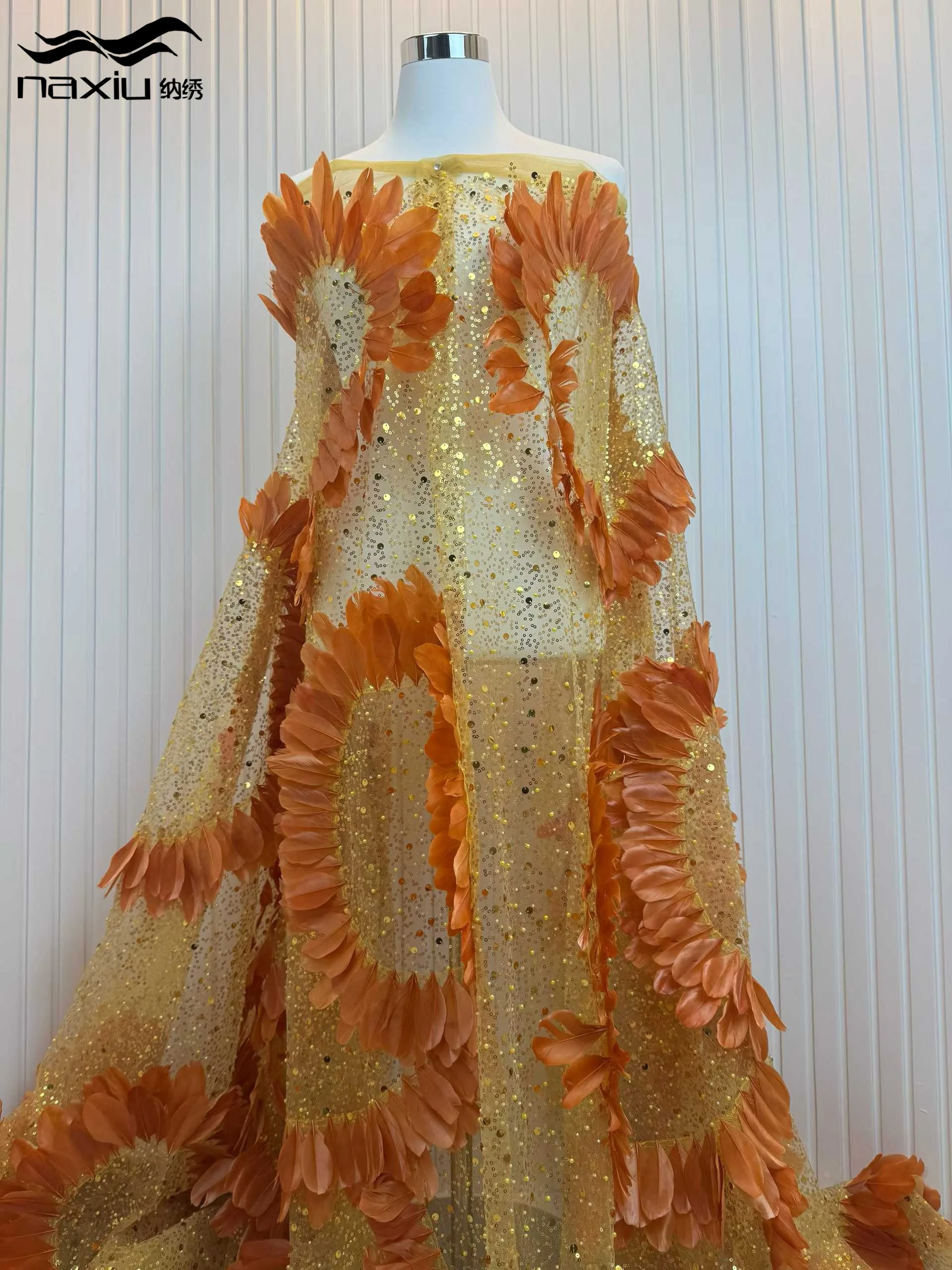 Madison African Beaded 3D Feather Lace Fabric 2026 French Sequins Embroidery Mesh Lace Fabric 5 Yards For Women Wedding Dresses
Madison African Beaded 3D Feather Lace Fabric 2026 French Sequins Embroidery Mesh Lace Fabric 5 Yards For Women Wedding Dresses