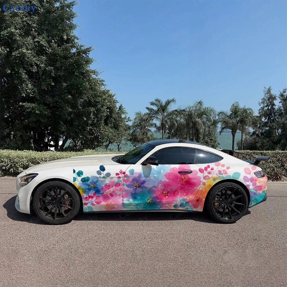 2pcs Watercolor Bloom Flower Field, Durable, Fade-resistant, Enhance Vehicle Aesthetics With Bold Artistic Design Car Vinyl Wrap
2pcs Watercolor Bloom Flower Field, Durable, Fade-resistant, Enhance Vehicle Aesthetics With Bold Artistic Design Car Vinyl Wrap