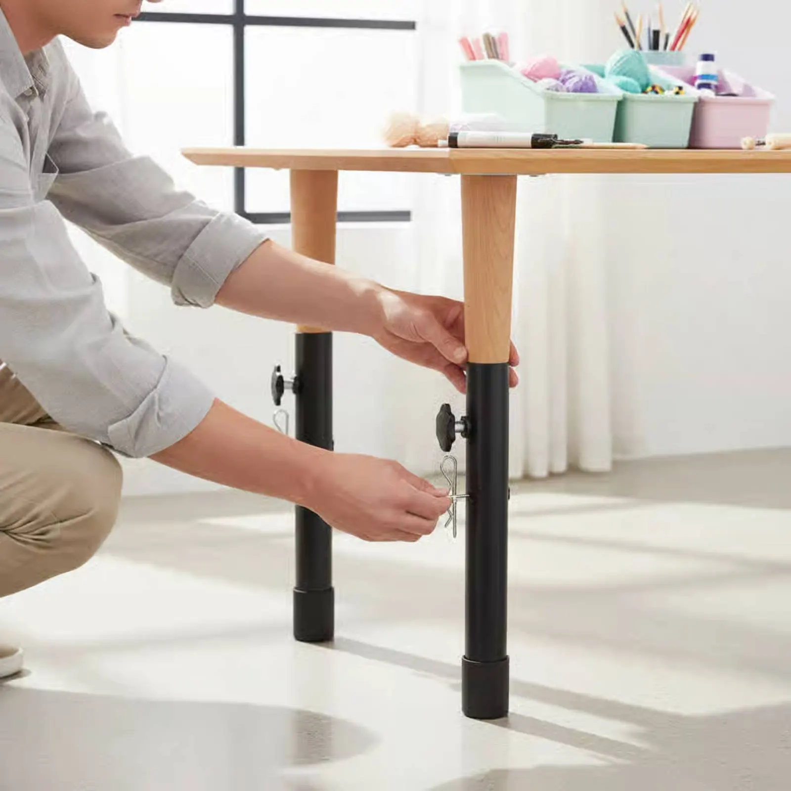 4 Pieces Folding Table Leg Extension Rust-Resistant Folding Table Leg Extender Workbench Height Extender Non-Slip Rubber Feet
4 Pieces Folding Table Leg Extension Rust-Resistant Folding Table Leg Extender Workbench Height Extender Non-Slip Rubber Feet