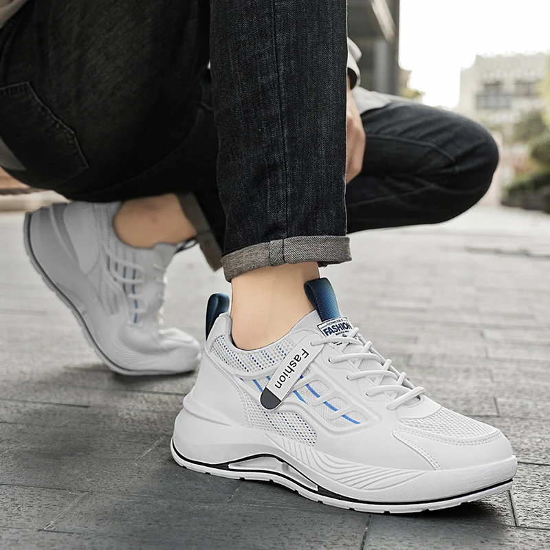 Men's Summer Mesh Breathable Sneakers Trendy Casual Running Shoes Non‑Slip Thick Sole Height‑Increase White Dad Shoes
Men's Summer Mesh Breathable Sneakers Trendy Casual Running Shoes Non‑Slip Thick Sole Height‑Increase White Dad Shoes