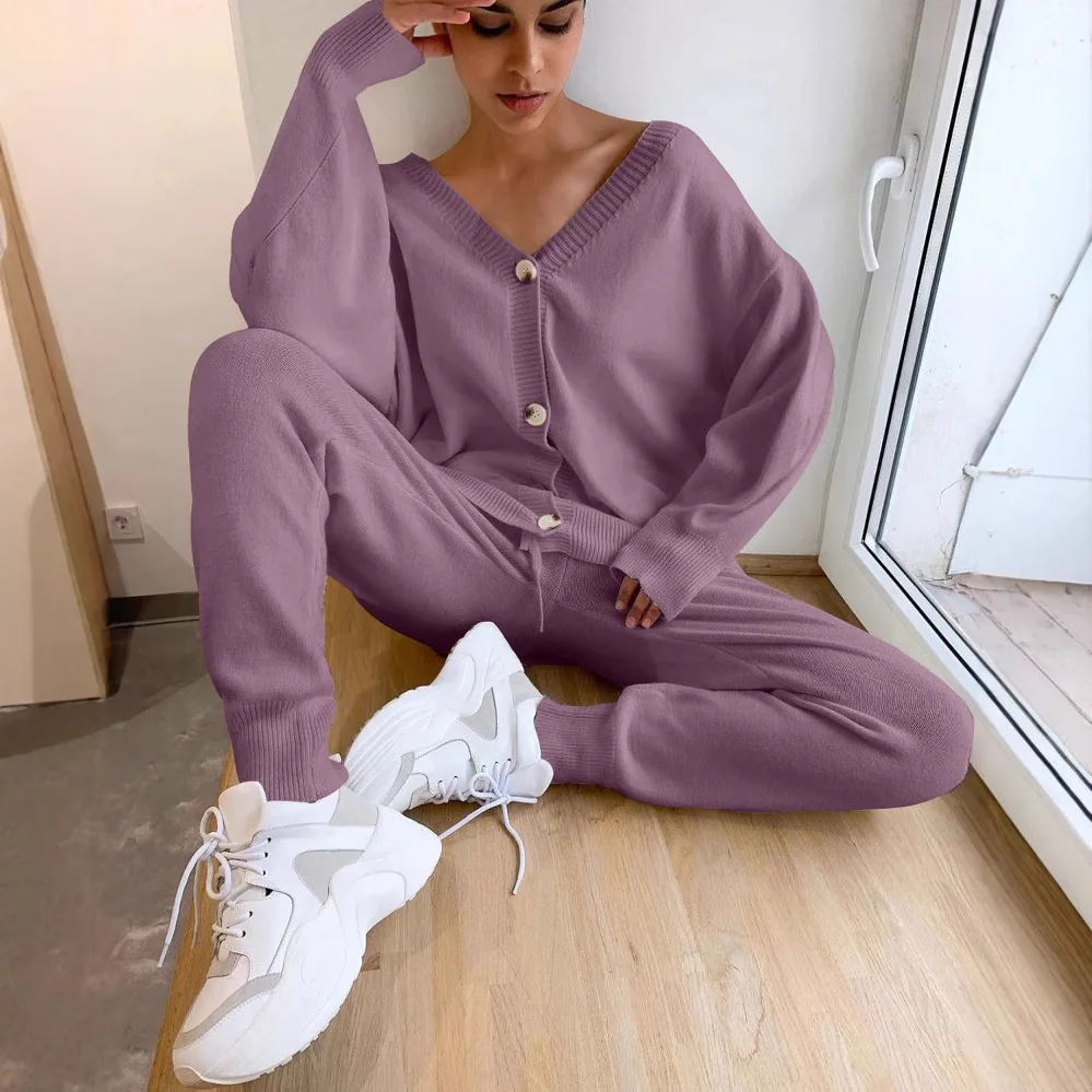 Autumn and Winter Women Knitted Pants Suit Fashion Sweet Solid Thick Warm Cardigan Sweater Casual Knitted Wide Leg Pants 2pcs
Autumn and Winter Women Knitted Pants Suit Fashion Sweet Solid Thick Warm Cardigan Sweater Casual Knitted Wide Leg Pants 2pcs
