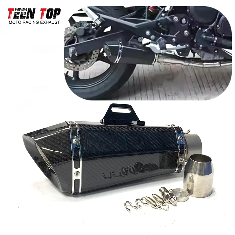 Universal Motorcycle Muffler Carbon Fiber Exhaust Muffler DB Killer 51mm Escape Moto Ninja 250 650 Z400 ZX6R MT03 MT07 Tailpipe
Universal Motorcycle Muffler Carbon Fiber Exhaust Muffler DB Killer 51mm Escape Moto Ninja 250 650 Z400 ZX6R MT03 MT07 Tailpipe