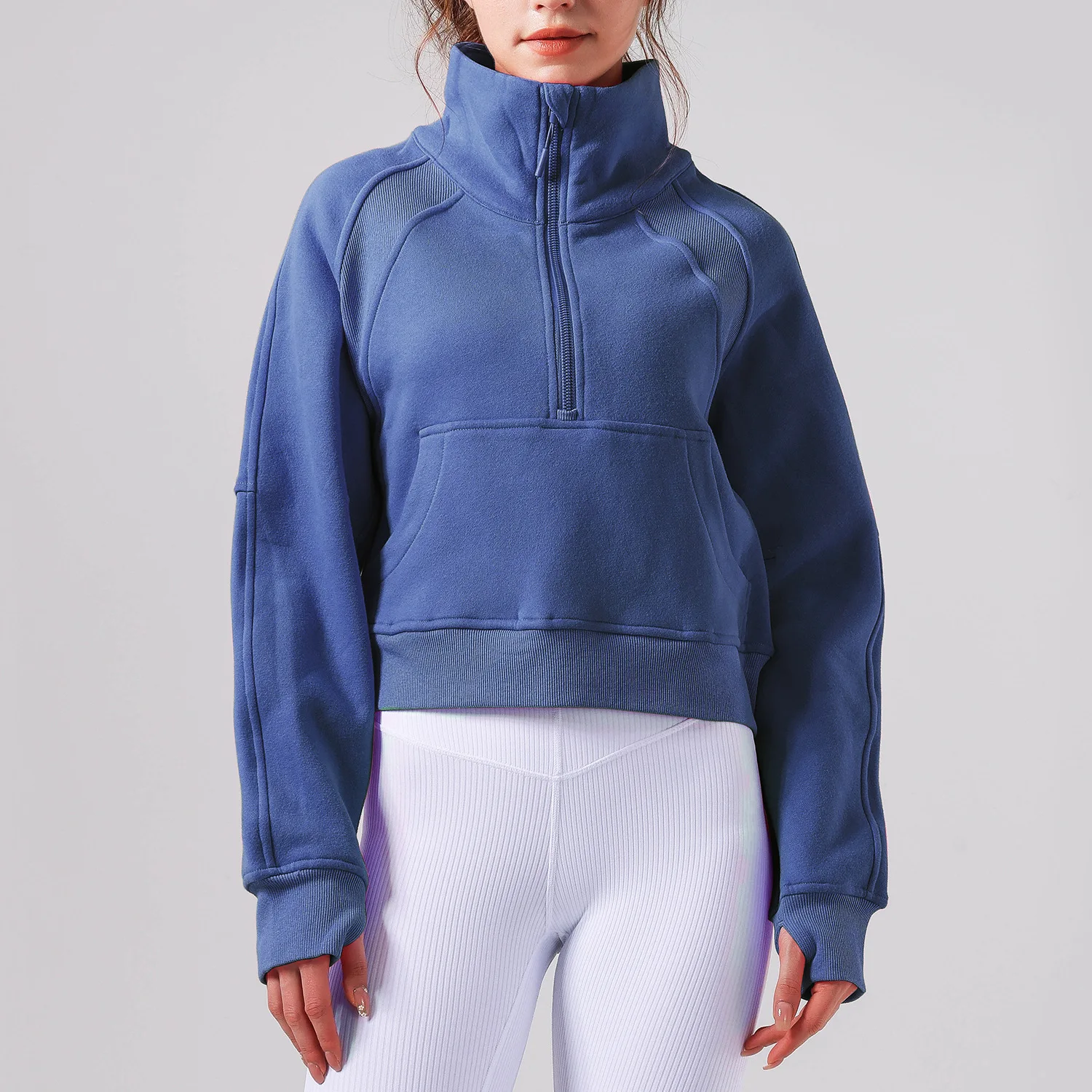 Scuba Autumn and Winter Yoga Suit Half-Zip Vertical Collar Sports Sweat Loose All-Match Casual Yoga
Scuba Autumn and Winter Yoga Suit Half-Zip Vertical Collar Sports Sweat Loose All-Match Casual Yoga