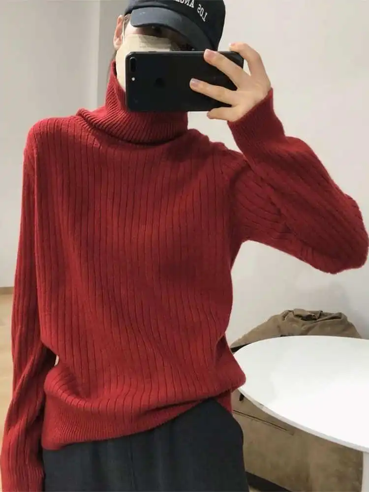 Chic Korean Sle Women's Knitted Sweater High Collar Long Sve Loose Fit Slimming Base Layer Top Casual Wear Winter New Ar...
Chic Korean Sle Women's Knitted Sweater High Collar Long Sve Loose Fit Slimming Base Layer Top Casual Wear Winter New Ar...