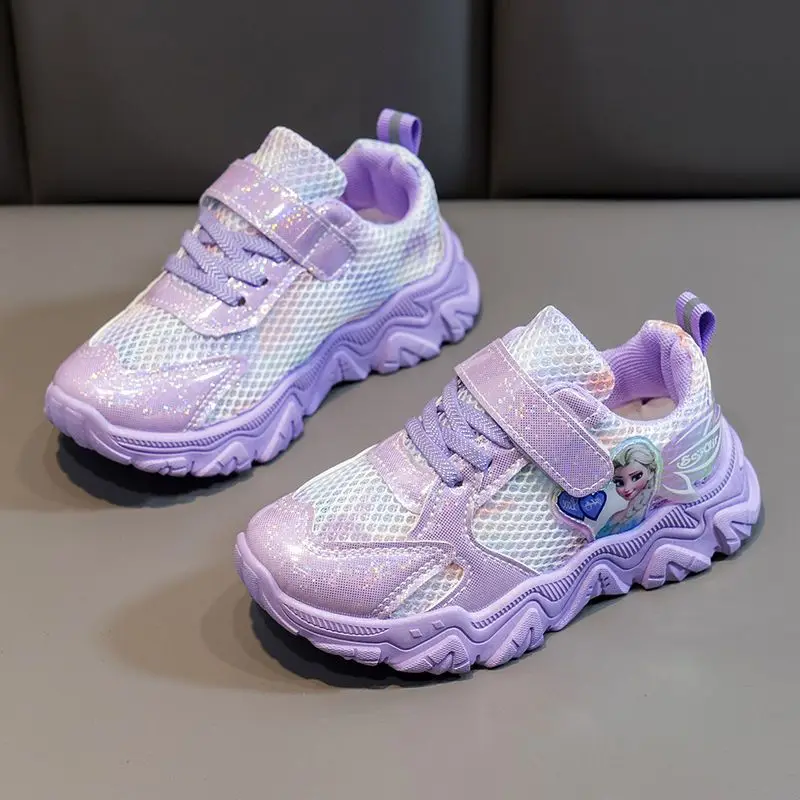 Disney Girls' Casual Shoes Cartoon Children's Net Shoes Lightweight Breathable Non slip Purple Princess Elsa Shoes Size 26-37
Disney Girls' Casual Shoes Cartoon Children's Net Shoes Lightweight Breathable Non slip Purple Princess Elsa Shoes Size 26-37