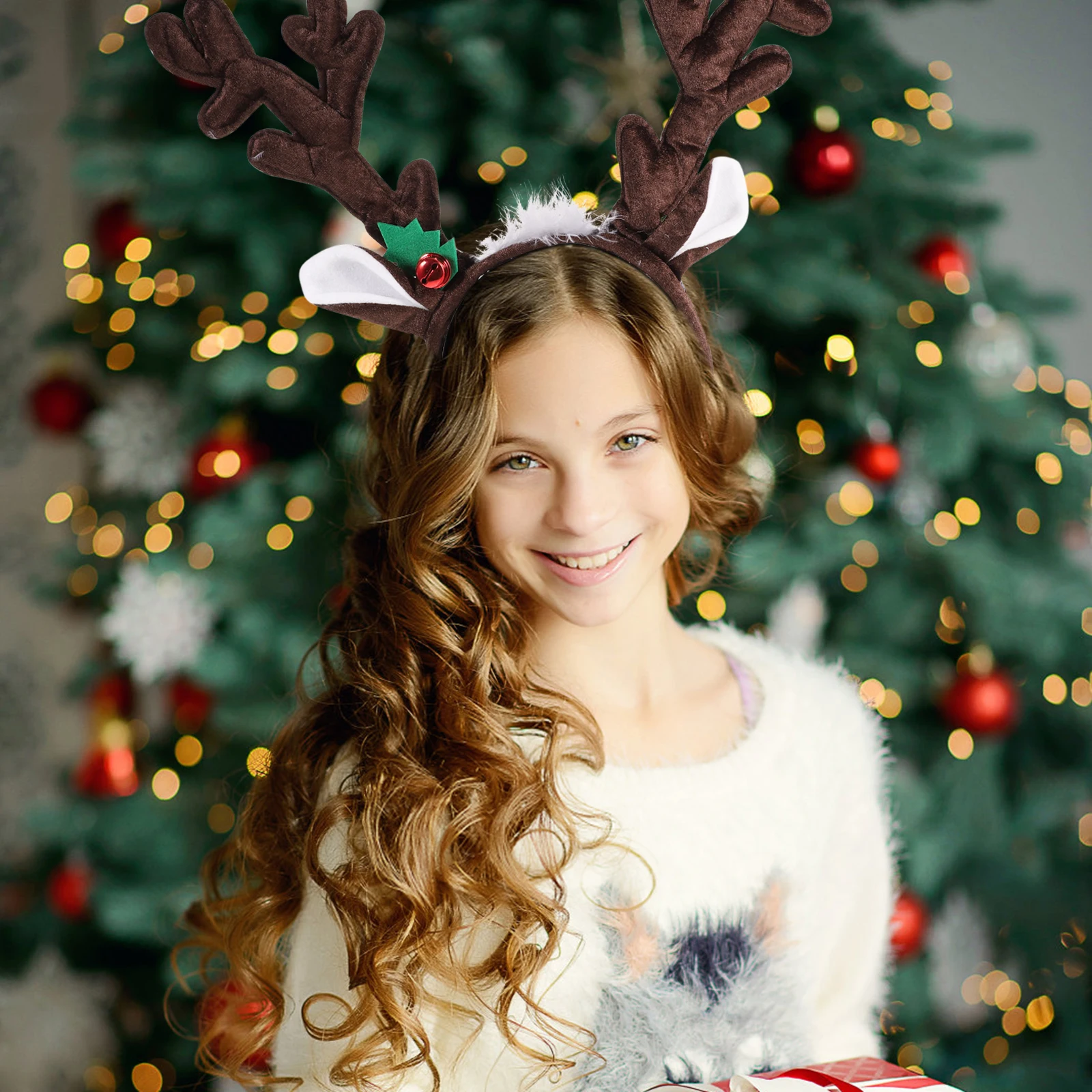 Повязка на голову с рогами оленя, эластичная повязка на голову кофейного цвета для рождественской вечеринки, аксессуар для волос с изображением оленя, праздничный обруч для волос 
Повязка на голову с рогами оленя, эластичная повязка на голову кофейного цвета для рождественской вечеринки, аксессуар для волос с изображением оленя, праздничный обруч для волос