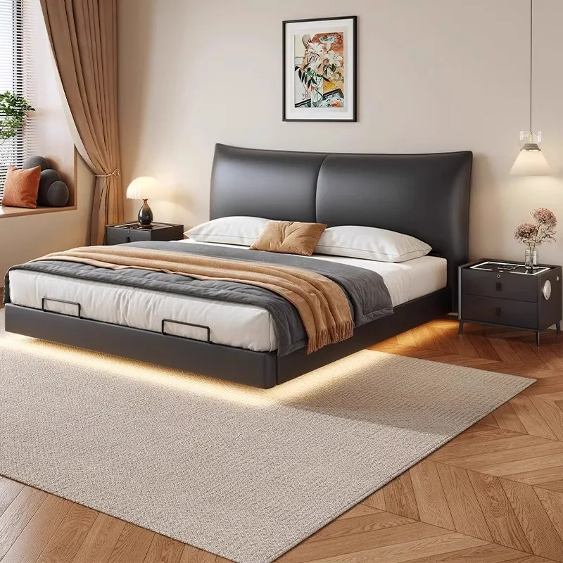*Intelligent Double Leather Bed Modern Simple Bedroom Multifunctional Electric Lifting & Massage Bed for Master Bedroom
*Intelligent Double Leather Bed Modern Simple Bedroom Multifunctional Electric Lifting & Massage Bed for Master Bedroom
