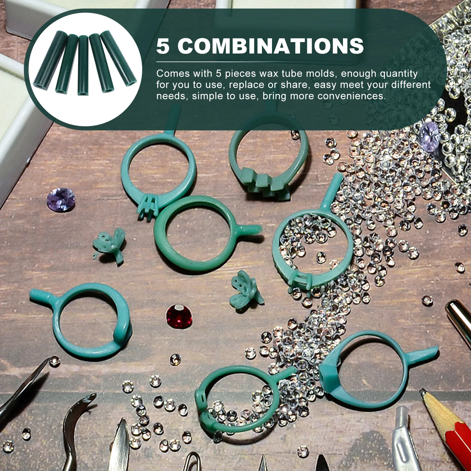 5Pcs Wax Ring Tube Jewelry Making Tool for Intricate Designs Easy to Use Save Time Effort Beginner Friendly Wax Tube
5Pcs Wax Ring Tube Jewelry Making Tool for Intricate Designs Easy to Use Save Time Effort Beginner Friendly Wax Tube