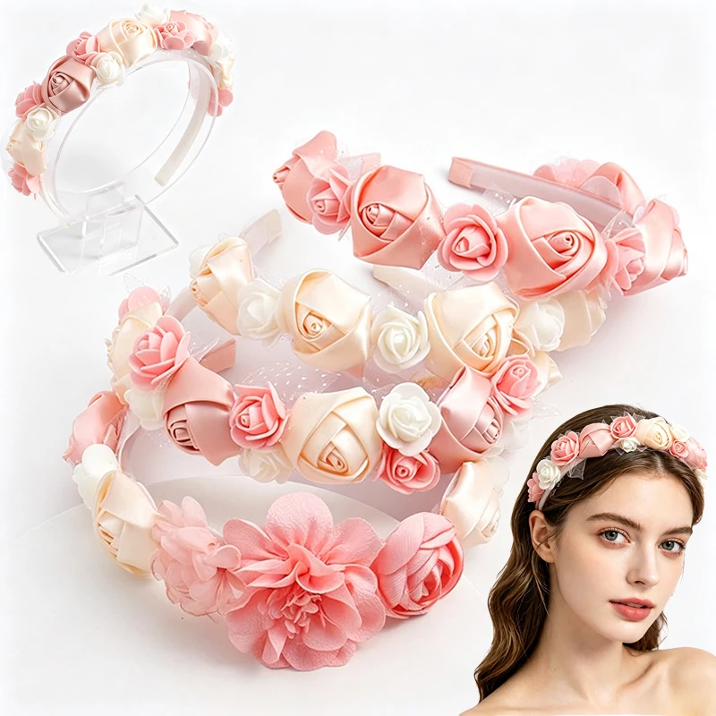 New Fashion Pink Simulated Flower Headband Boho Bridal Hair Band Women Girls Wedding Party Birthday Hair Accessories Gift
New Fashion Pink Simulated Flower Headband Boho Bridal Hair Band Women Girls Wedding Party Birthday Hair Accessories Gift