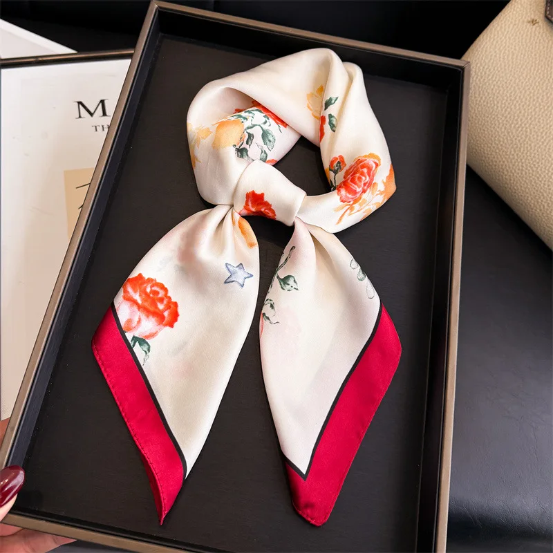 Silk Fashion Hijab Scarf Luxury Female Shawls Wraps Headscarf Neckerchief Bandanas Ribbon Designer Femme Luxury Brands
Silk Fashion Hijab Scarf Luxury Female Shawls Wraps Headscarf Neckerchief Bandanas Ribbon Designer Femme Luxury Brands
