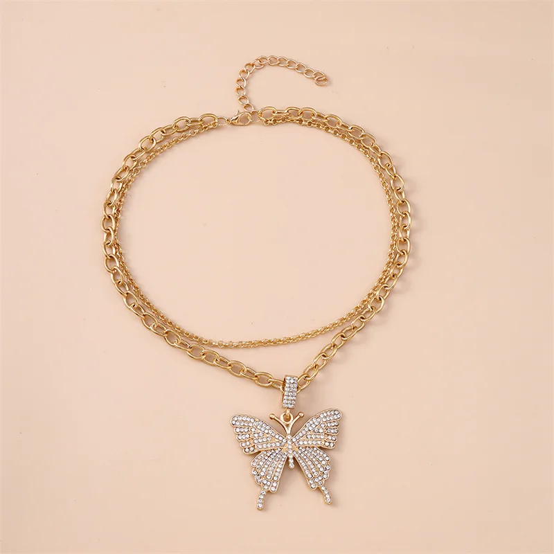Fashion Multi-layers Big Crystal Butterfly Pendant Necklace for Women Girls Party Festival Jewelry Decoration
Fashion Multi-layers Big Crystal Butterfly Pendant Necklace for Women Girls Party Festival Jewelry Decoration