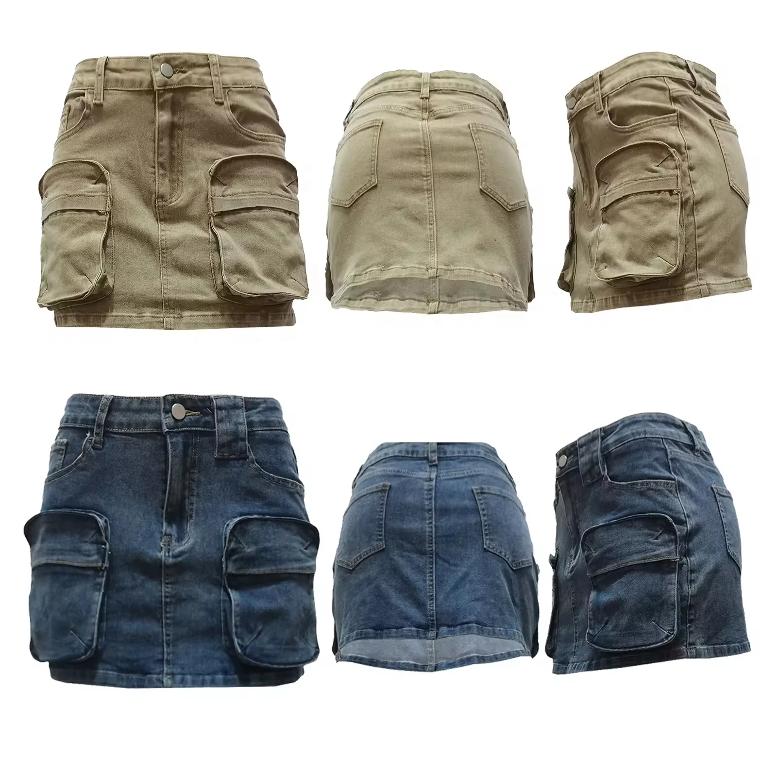 Fashion Jeans Skirt Women Summer Jeans Cargo Pocket Denim Short Skirt for Women A-line Stretchy Blue Cargo Denim Jeans Skirt
Fashion Jeans Skirt Women Summer Jeans Cargo Pocket Denim Short Skirt for Women A-line Stretchy Blue Cargo Denim Jeans Skirt
