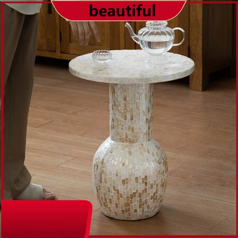 H High-end cream style coffee table high-end hotel furniture side table round living room sofa side table
H High-end cream style coffee table high-end hotel furniture side table round living room sofa side table