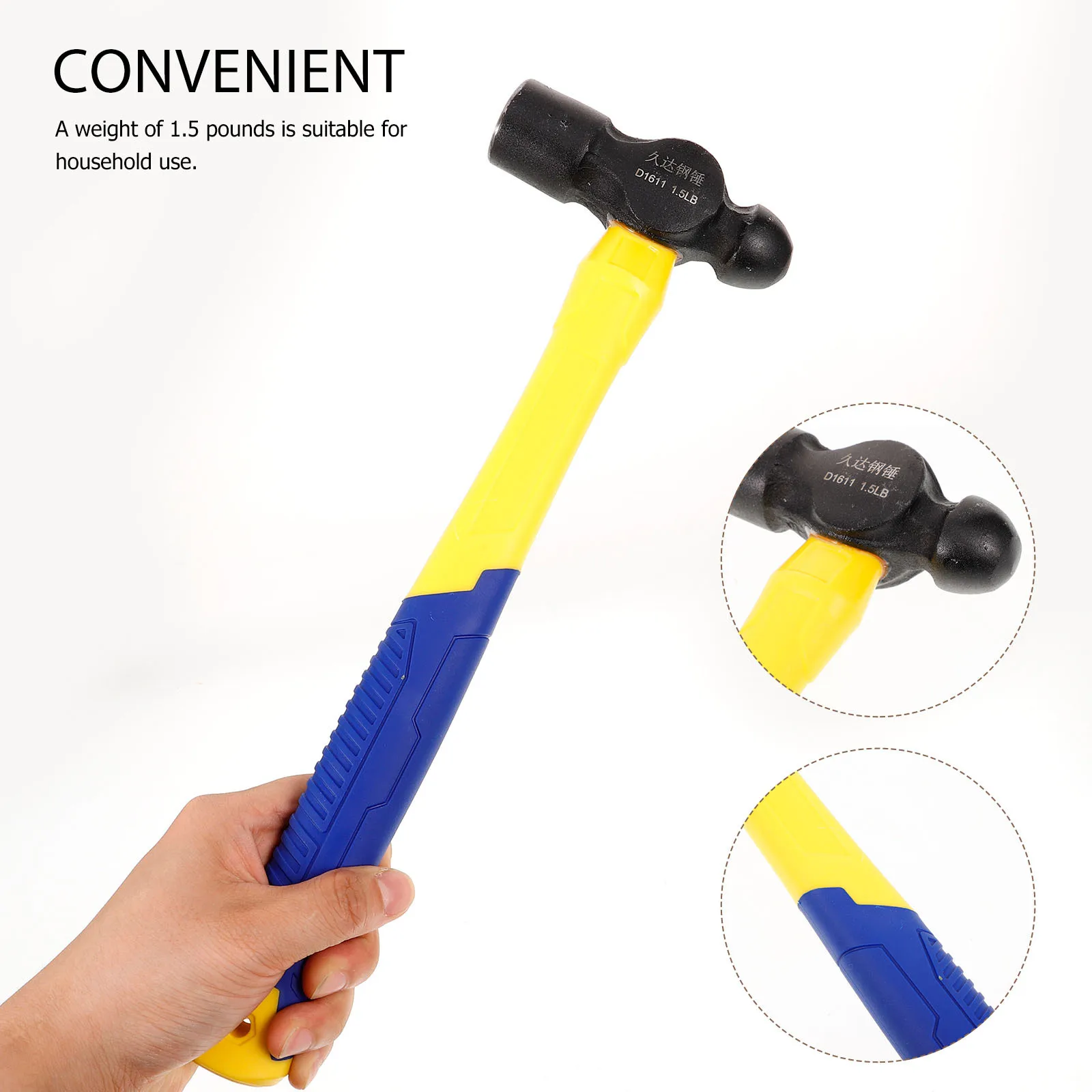 Household Round Head Hammer High Steel Sturdy Ergonomic Carpenter Tool Multi Use Nailing Tool Home Decoration
Household Round Head Hammer High Steel Sturdy Ergonomic Carpenter Tool Multi Use Nailing Tool Home Decoration