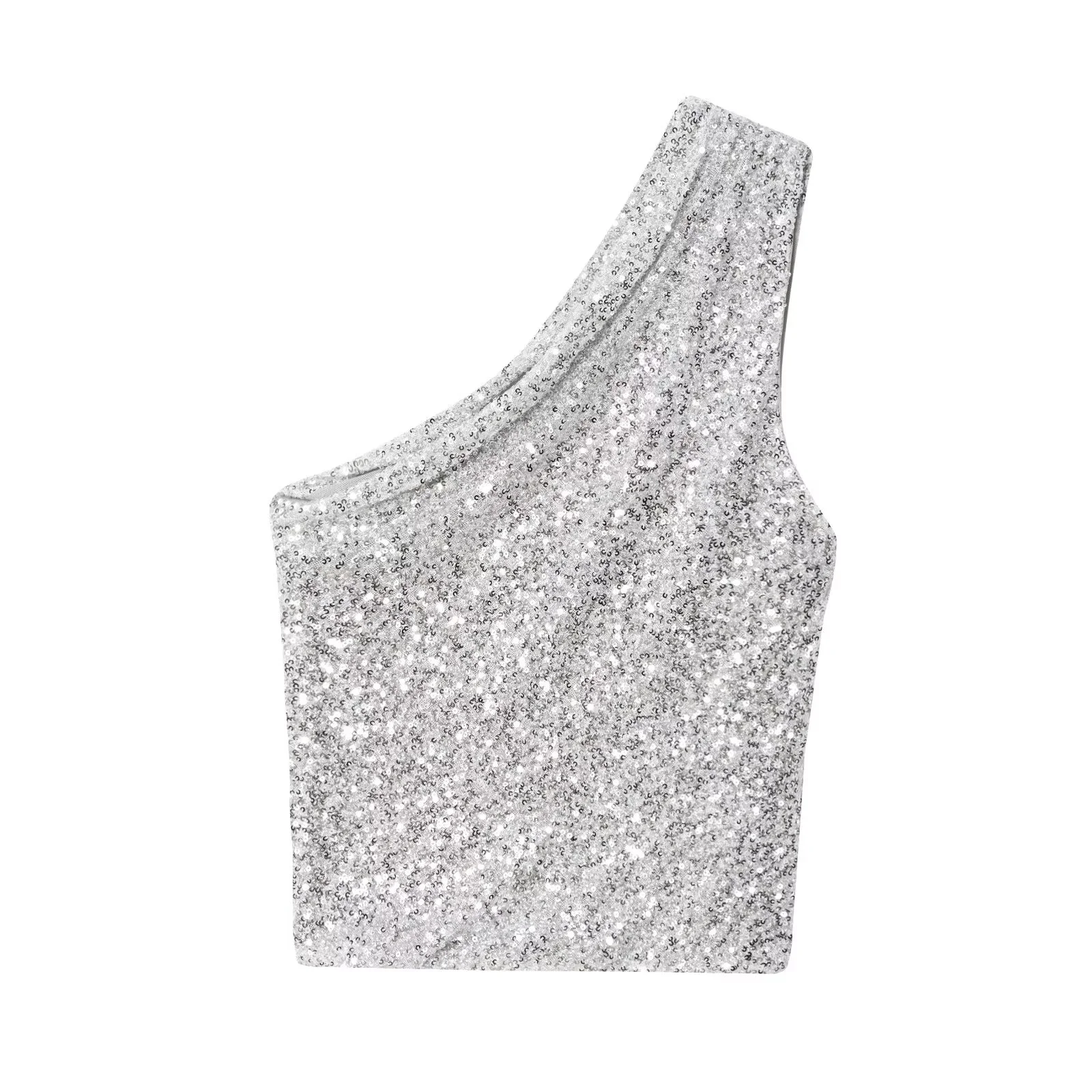 BSK & TRAF2025 новый летний женский повседневный модный темпераментный тонкий топ на одно плечо с асимметричным дизайном и блестками в стиле девушки
BSK & TRAF2025 новый летний женский повседневный модный темпераментный тонкий топ на одно плечо с асимметричным дизайном и блестками в стиле девушки