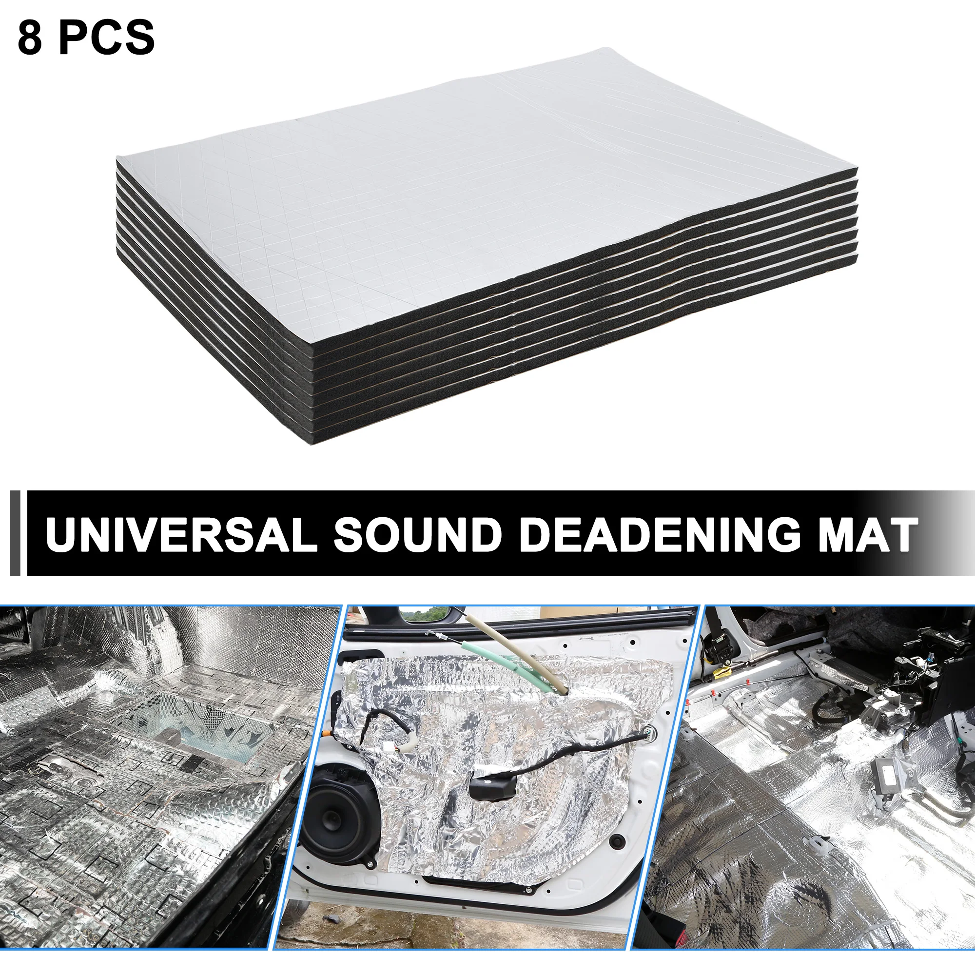 UXCELL 8Pcs Car Sound Insulation Universal 10mm Sound Deadening Mat 50x30cm Automotive Soundproofing Acoustic Foam for Auto Car
UXCELL 8Pcs Car Sound Insulation Universal 10mm Sound Deadening Mat 50x30cm Automotive Soundproofing Acoustic Foam for Auto Car