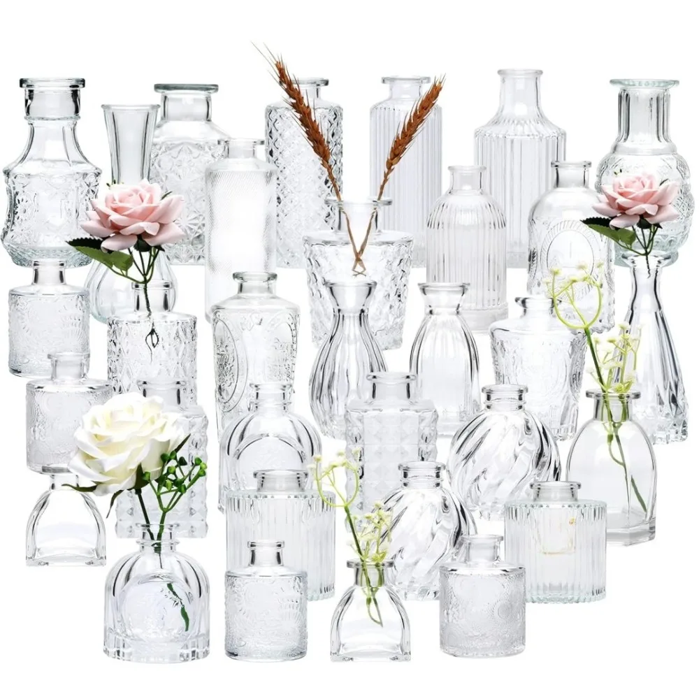 10PCS French Retro Relief Mini Glass Vase Simple Desktop Decor Bottle Transparent Striped Flower Vases Home Office Decoration
10PCS French Retro Relief Mini Glass Vase Simple Desktop Decor Bottle Transparent Striped Flower Vases Home Office Decoration