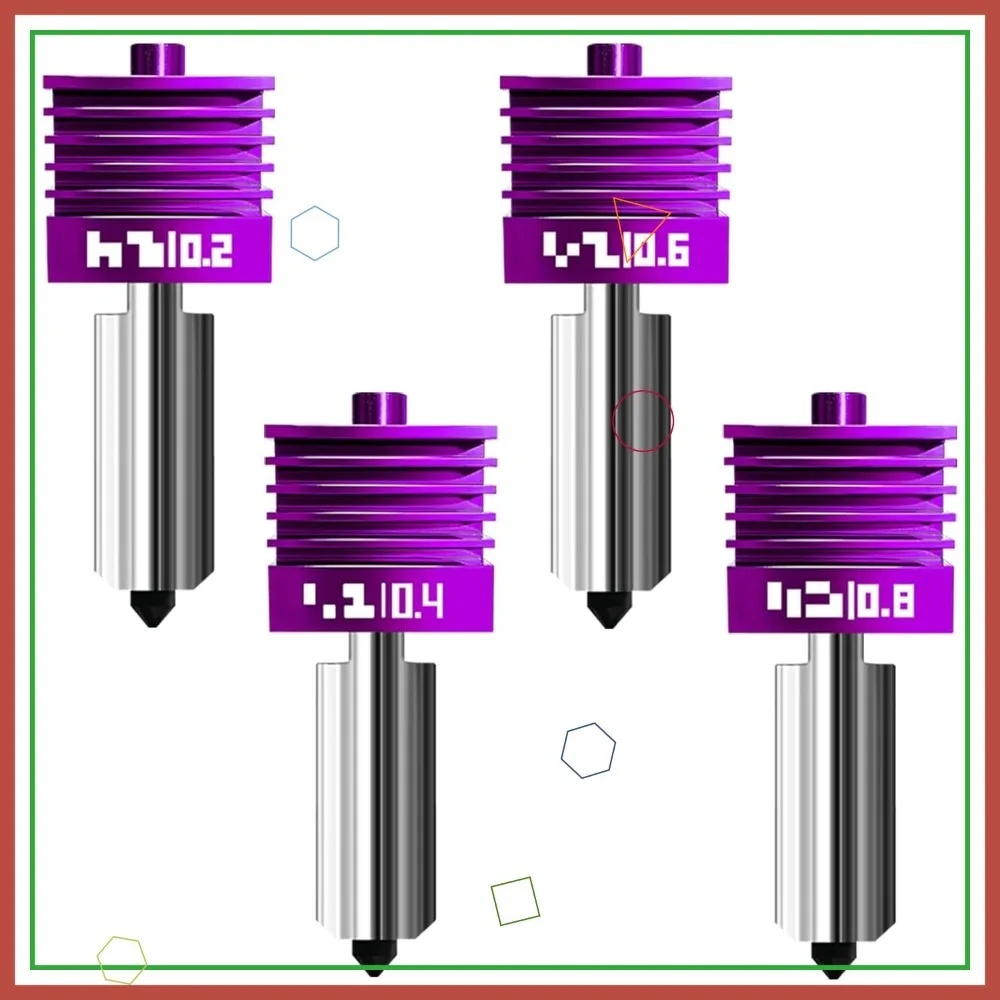 4-Pack Upgraded H2/P2S Hotend Kit with Anti-Stick Coating - Hardened Steel Nozzles for Bambu Lab 3D Printers (0.2/0.4/0.6/0.8mm)
4-Pack Upgraded H2/P2S Hotend Kit with Anti-Stick Coating - Hardened Steel Nozzles for Bambu Lab 3D Printers (0.2/0.4/0.6/0.8mm)