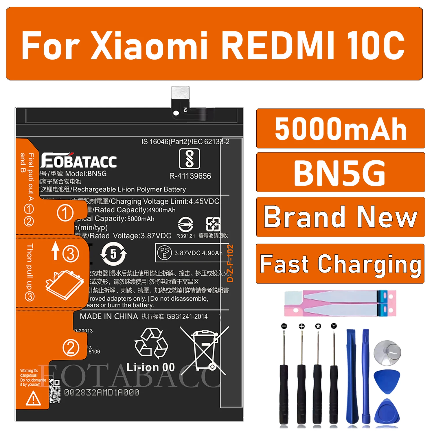 2025 Years 5000mAh Original Battery BN5G For Xiaomi Redmi 10C Redmi 10A High Quality Replacement Smart Phone Battery
2025 Years 5000mAh Original Battery BN5G For Xiaomi Redmi 10C Redmi 10A High Quality Replacement Smart Phone Battery