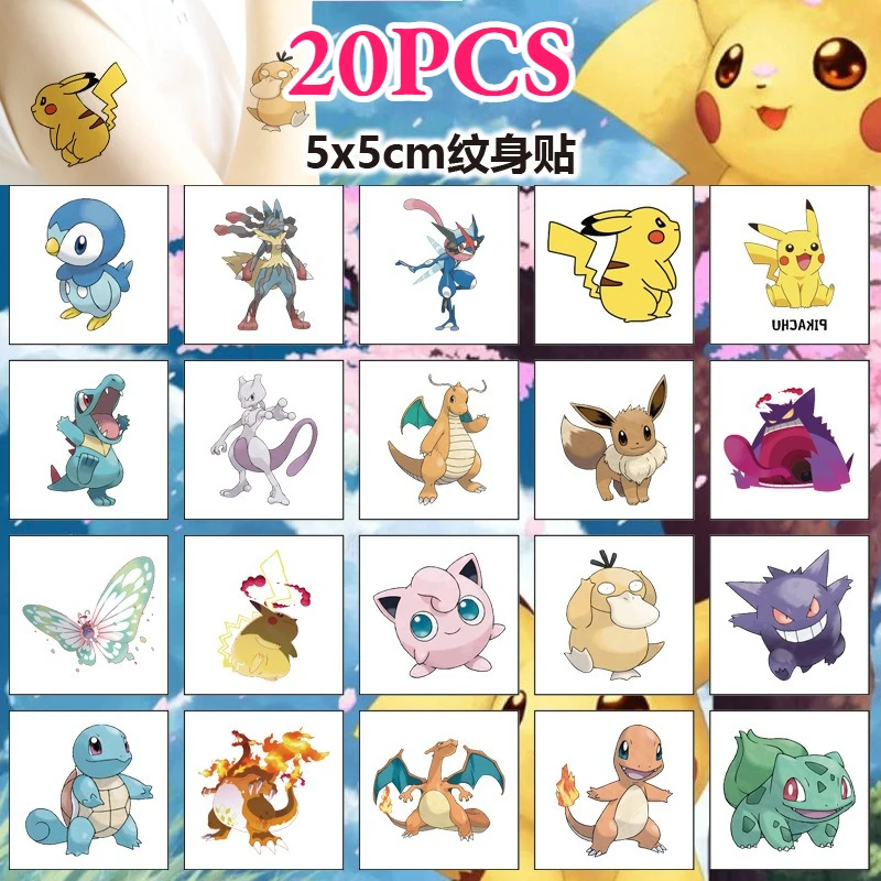 20PCS Pikachu Temporary Tattoo Stickers Waterproof and Sweatproof Fun Cartoon Children's Body Decoration Girl Birthday Gift
20PCS Pikachu Temporary Tattoo Stickers Waterproof and Sweatproof Fun Cartoon Children's Body Decoration Girl Birthday Gift