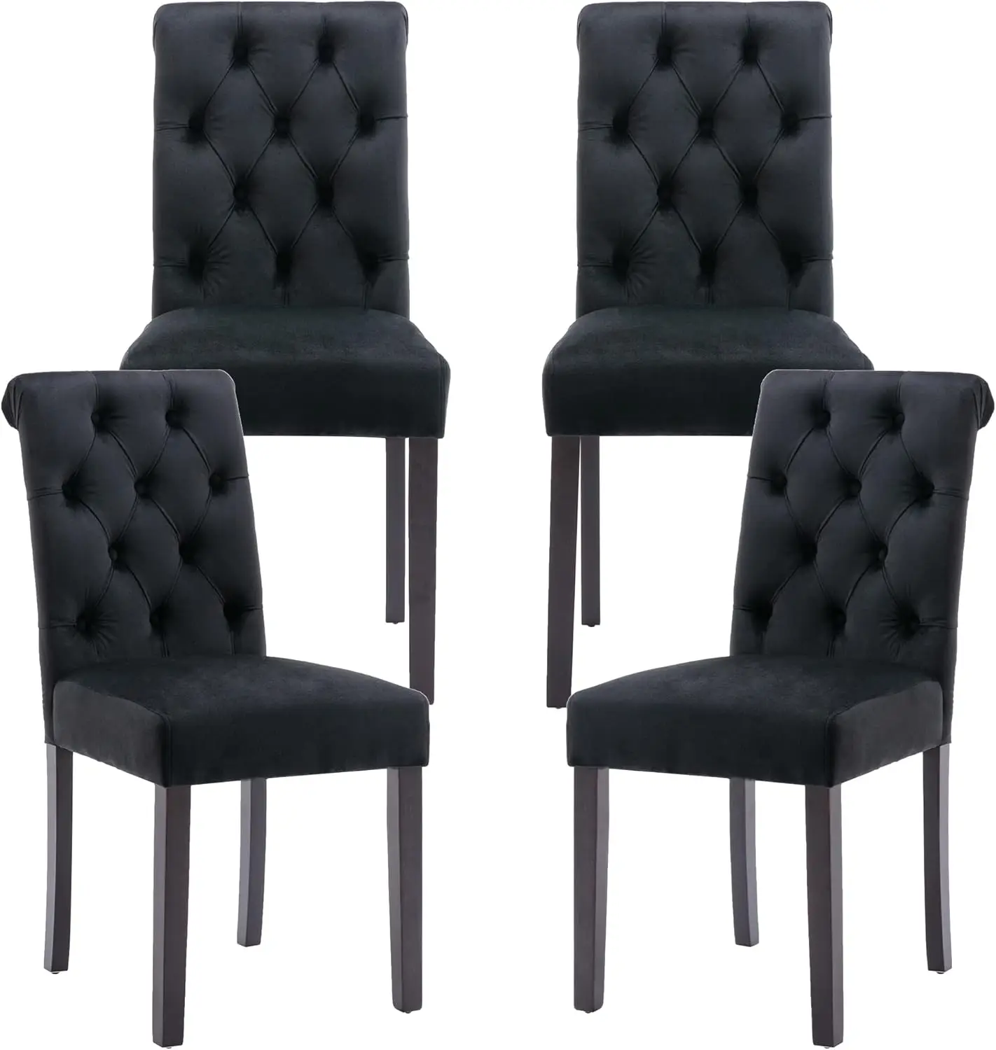 Velvet Dining Chairs Set Of 4 Upholstered Dining Room Chairs Modern Tufted Accent Chairs Wooden Parsons Side Chairs For Home
Velvet Dining Chairs Set Of 4 Upholstered Dining Room Chairs Modern Tufted Accent Chairs Wooden Parsons Side Chairs For Home