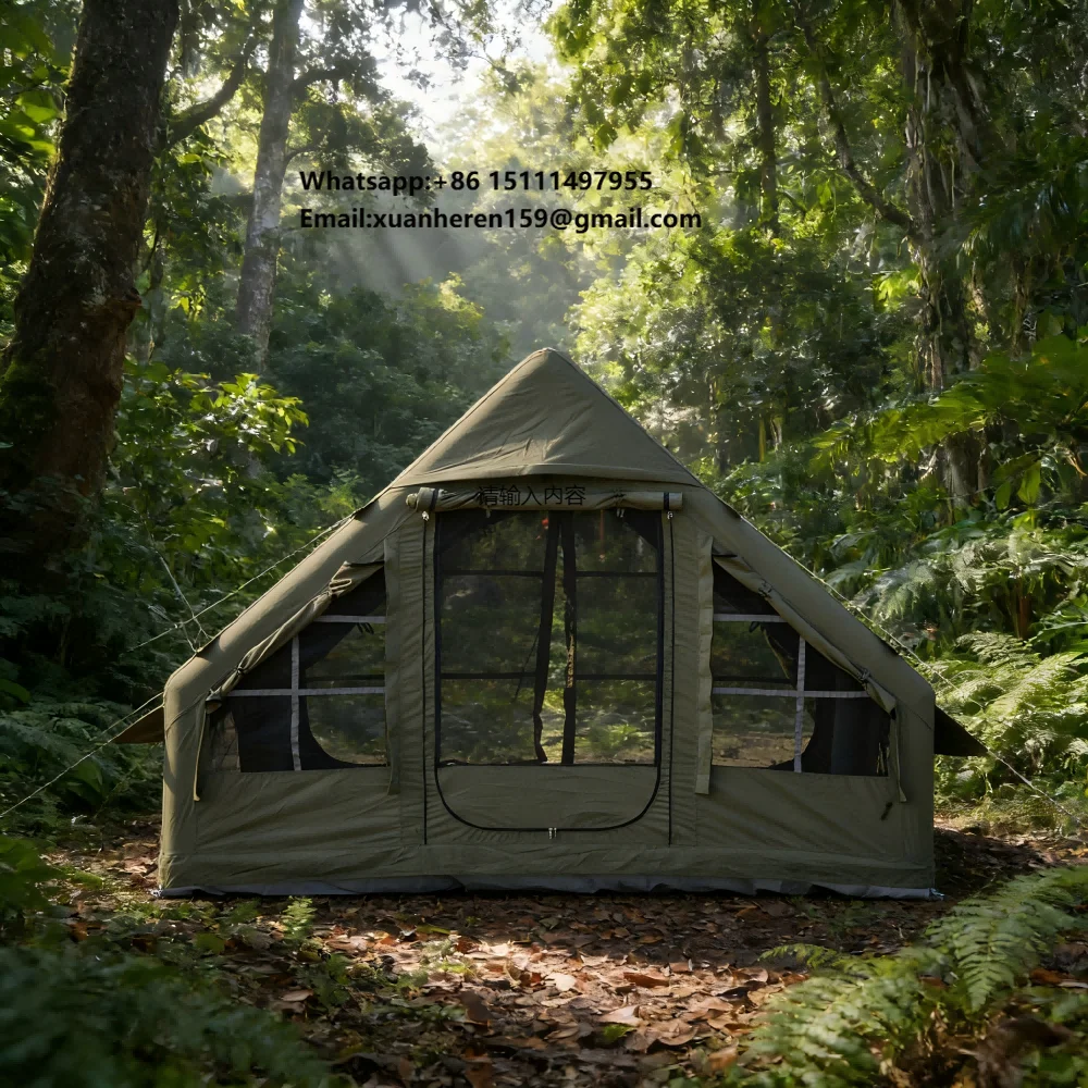 High Quality Outdoor Waterproof Green TC Cotton Inflatable Tent with Spacious Interior for Family Camping and Events
High Quality Outdoor Waterproof Green TC Cotton Inflatable Tent with Spacious Interior for Family Camping and Events