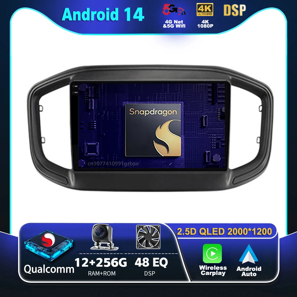 Android 14 Carplay Auto для Fiat Strada 2020 2021 2022 Автомобильный радиоприемник Мультимедийный видеоплеер GPS-навигация Стерео 4G WIFI DSP Audio
Android 14 Carplay Auto для Fiat Strada 2020 2021 2022 Автомобильный радиоприемник Мультимедийный видеоплеер GPS-навигация Стерео 4G WIFI DSP Audio