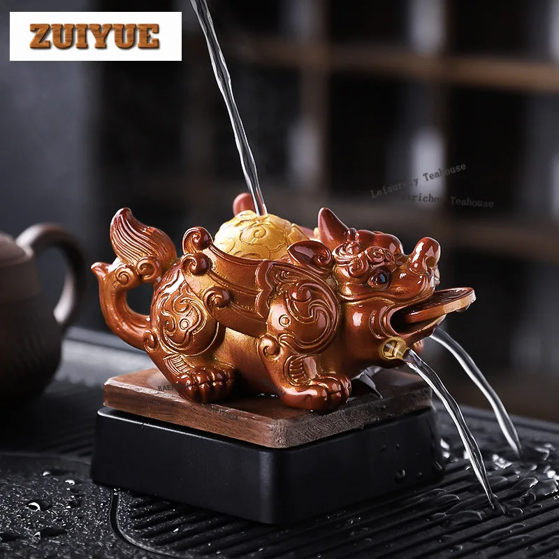 Resin Water-spraying Color-changing Fortune Pixiu Tea Pet Boutique Fish Tank Landscaping Tea Figurine Play Toys Tea Statue Craft
Resin Water-spraying Color-changing Fortune Pixiu Tea Pet Boutique Fish Tank Landscaping Tea Figurine Play Toys Tea Statue Craft