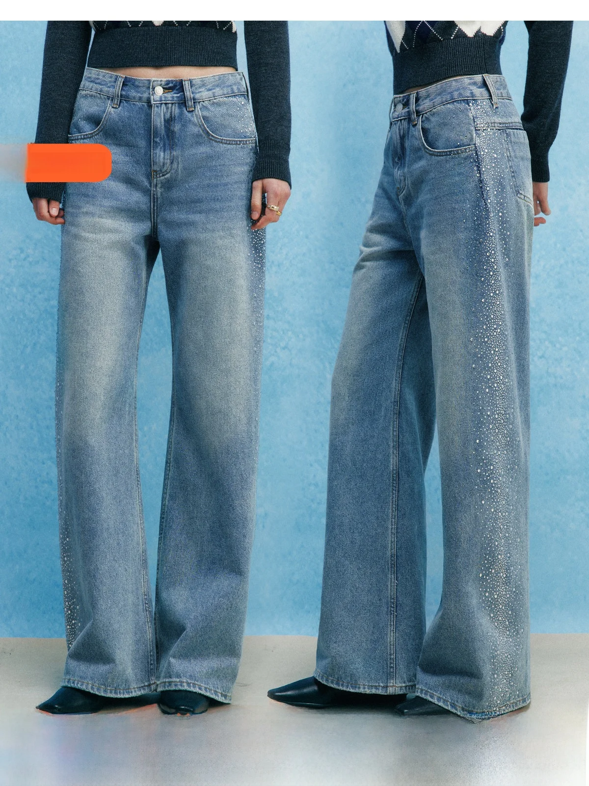 Lace Cotton Refined Combed Cotton Heavy Embellished Light Blue Washed Straight Leg Wide Leg Jeans Glittering Star Casual Jeans
Lace Cotton Refined Combed Cotton Heavy Embellished Light Blue Washed Straight Leg Wide Leg Jeans Glittering Star Casual Jeans