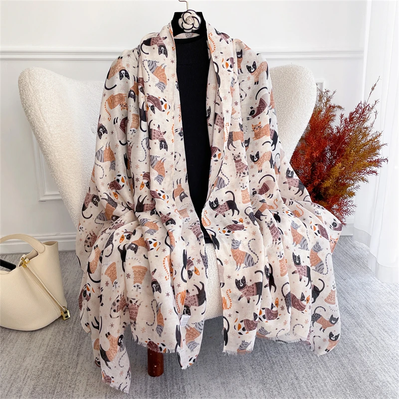 Runmei Women Cotton Linen Scarf Shawls Muslim Hijab Long Headscarf Female Scarves Head Wraps Cat Pattern Headband Scarves
Runmei Women Cotton Linen Scarf Shawls Muslim Hijab Long Headscarf Female Scarves Head Wraps Cat Pattern Headband Scarves