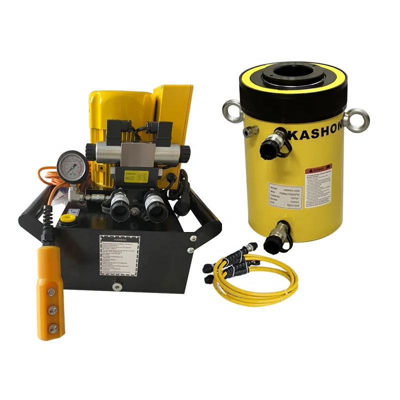 RRH-1006 ENERPAC Equivalent Hollow Plunger Heavy Lifting Electric Hydraulic Pulling Cylinder Jack
RRH-1006 ENERPAC Equivalent Hollow Plunger Heavy Lifting Electric Hydraulic Pulling Cylinder Jack
