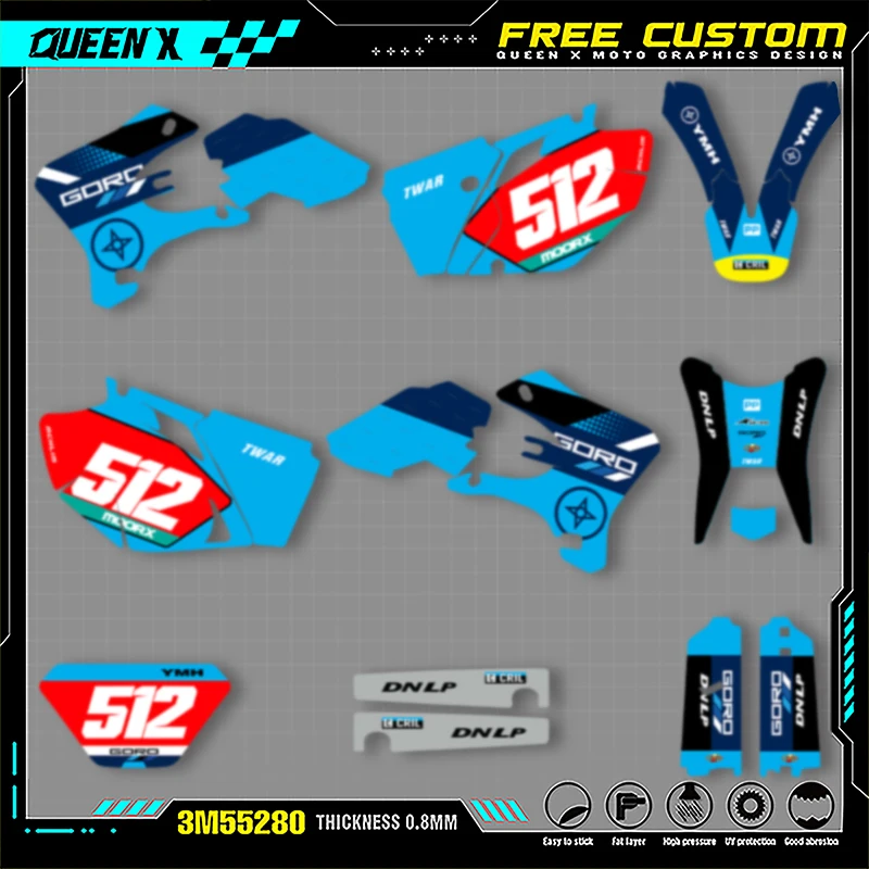QUEEN X MOTO Motorcycle Graphics Decals For YAMAHA WRF250 450 2003 2004 2005 2006 Motorcycle Decal Stickers 008
QUEEN X MOTO Motorcycle Graphics Decals For YAMAHA WRF250 450 2003 2004 2005 2006 Motorcycle Decal Stickers 008