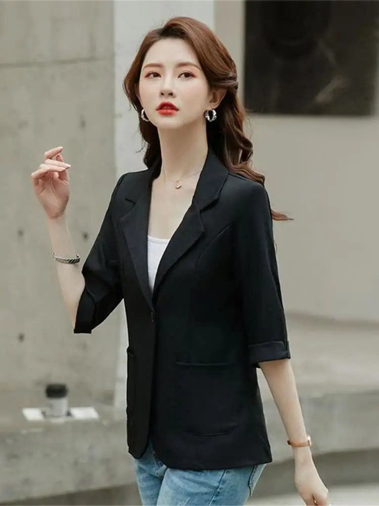 Short Summer Women's Jacket Thin Sleeve Casual Sun Protection Top plus Size Korean Style Slimming Seven Sleeve Blouse
Short Summer Women's Jacket Thin Sleeve Casual Sun Protection Top plus Size Korean Style Slimming Seven Sleeve Blouse
