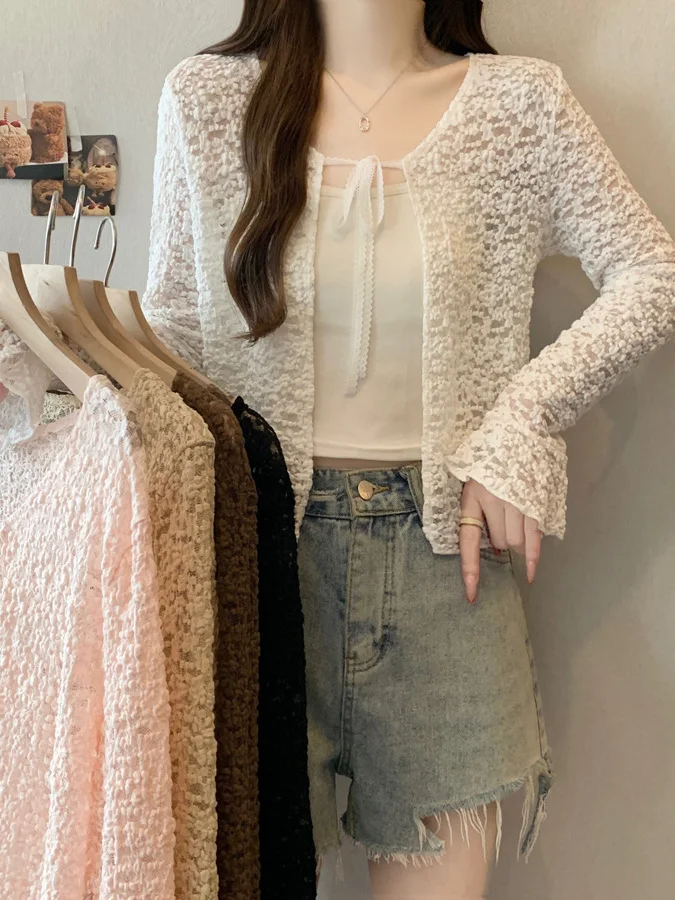 plus Size Fashionable Hollow out Sun Protection Long Sleeve T-Shirt Summer New Style Slimming Versatile Design Cover up Top
plus Size Fashionable Hollow out Sun Protection Long Sleeve T-Shirt Summer New Style Slimming Versatile Design Cover up Top